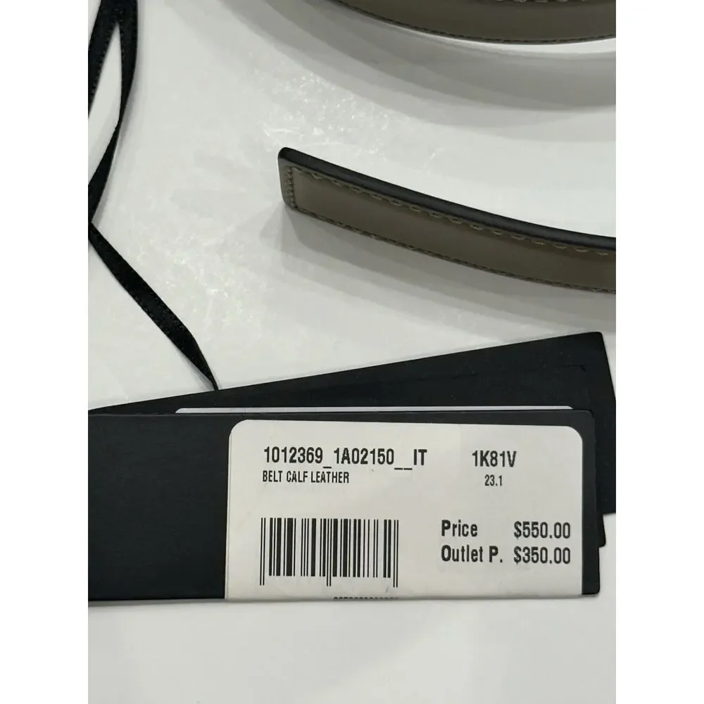 Versace Medusa-Buckle Brown Slim Calf Leather Belt 100 (40) IT 1012369 NWT $550